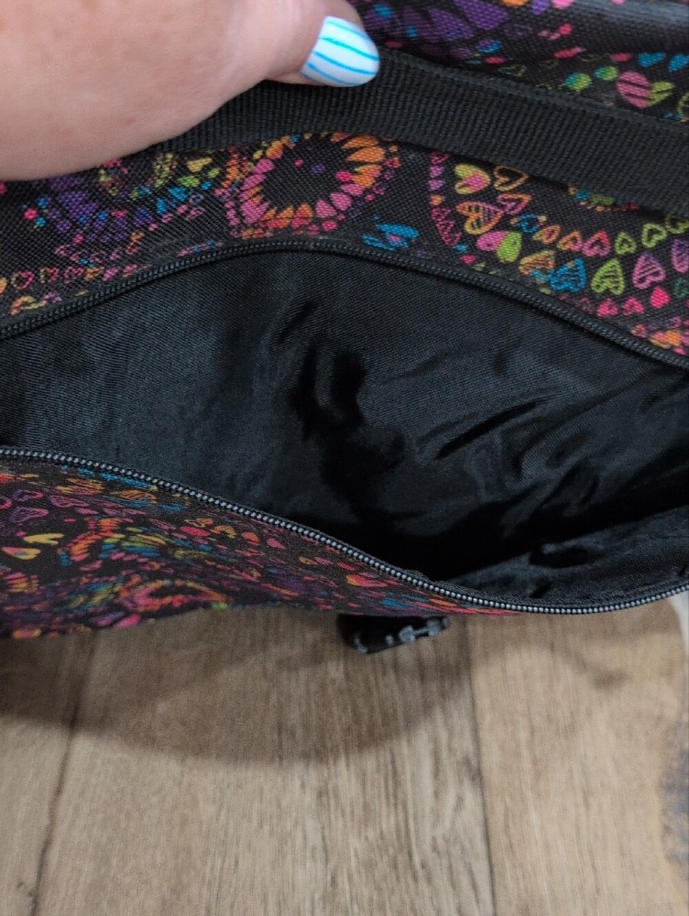 Yak Pak Black Multicolor Mandala Crossbody Bag - Picture 6 of 7